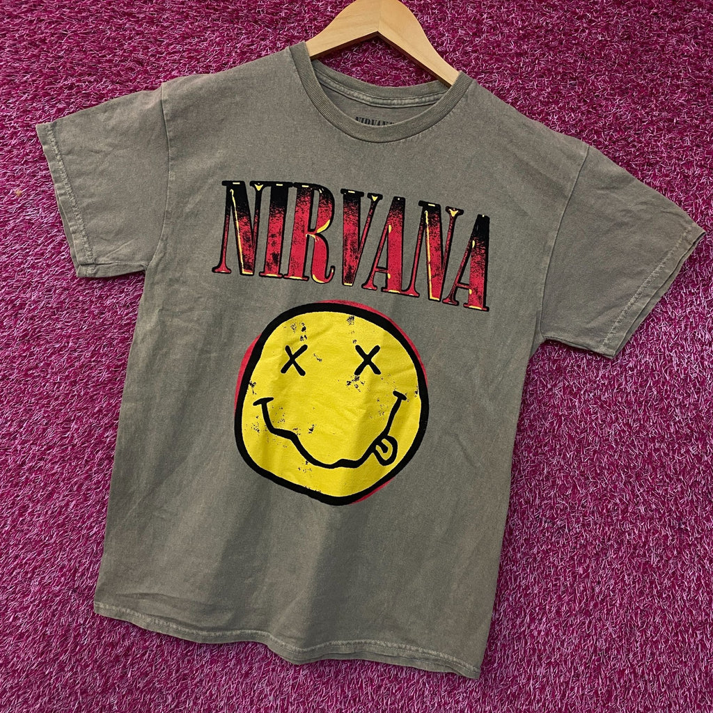 Nirvana Smiley Face Grunge Band T-Shirt Medium product image 3