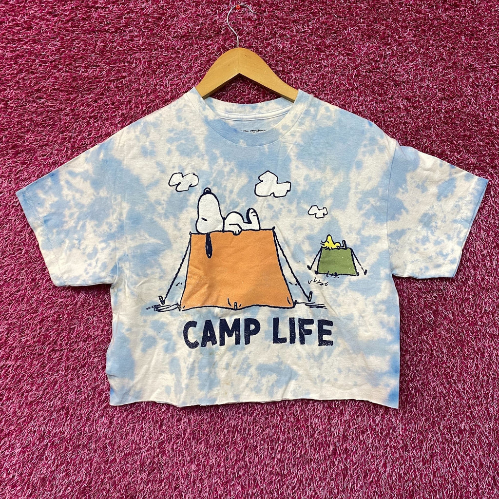 Peanuts Camp Life tiedye crop top size medium