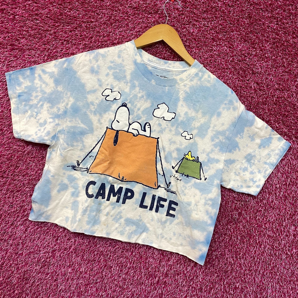 Peanuts Camp Life tiedye crop top size medium