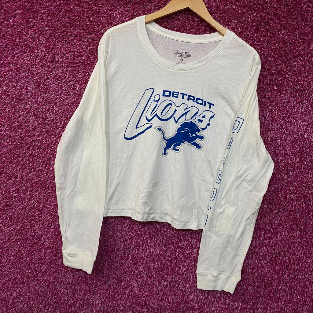 Junk Food NFL Detroit Lions Long Sleeve Cropped T-Shirt product image 3