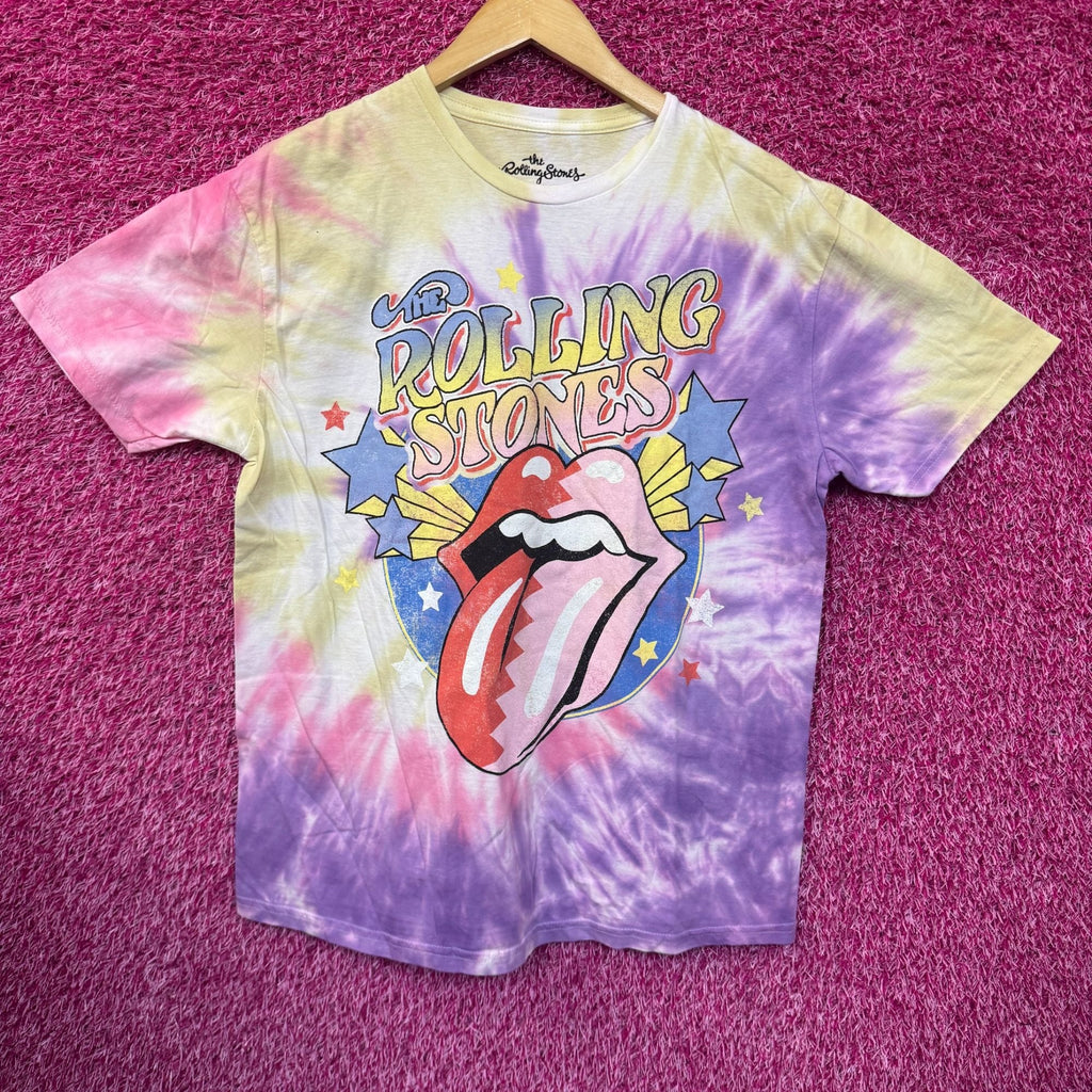 The Rolling Stones Circus Stars Hot Lips Rock Band Tie Dye M product image 1