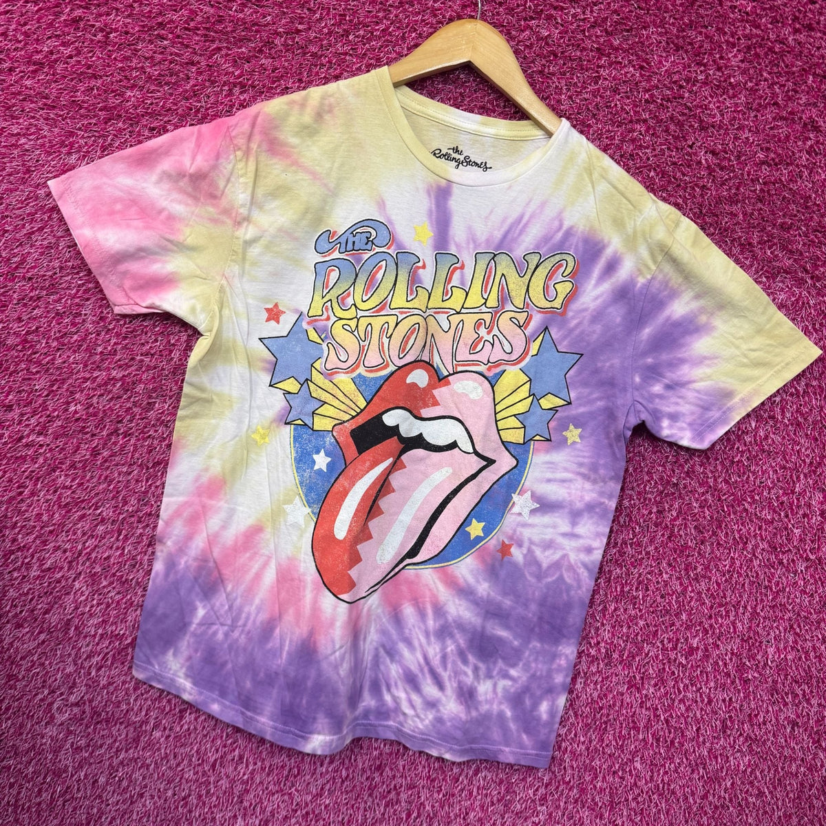 The Rolling Stones Circus Stars Hot Lips Rock Band Tie Dye M product image 3