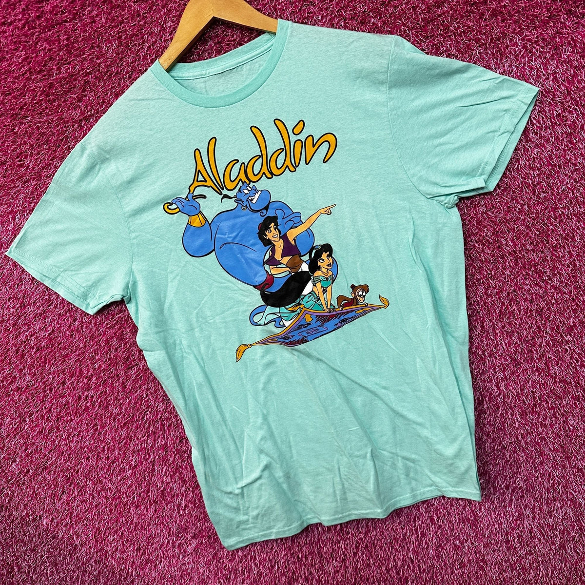 Aladdin Genie Princess Jasmine Apu Magic Carpet Disney Tee L product image 3