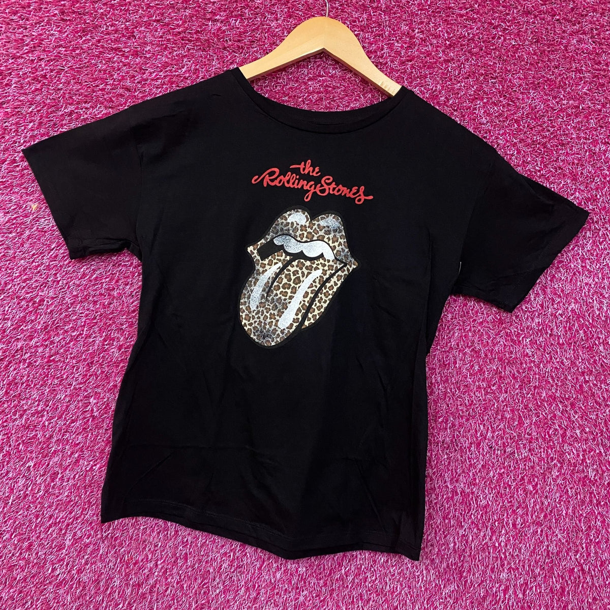 Rolling Stones Leopard Print Tongue Graphic Women's T-Shirt product image 3