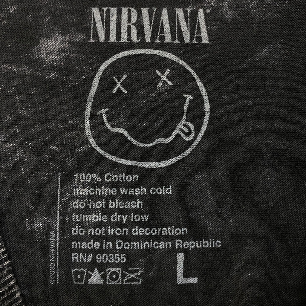 Nirvana Smiley Face Acid Wash Tshirt size large product image 4