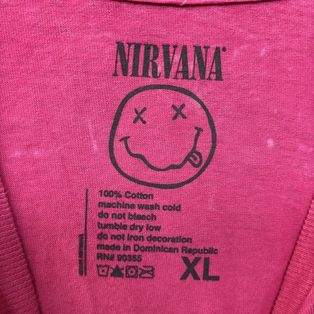 Nirvana Smiley Face Logo Pink T-Shirt XL product image 4