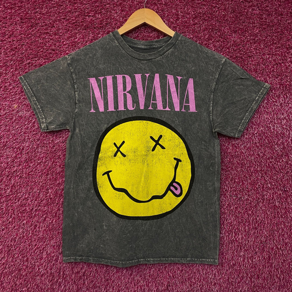 Nirvana Smiley Face Graphic Grunge T-Shirt Medium product image 1