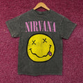 Nirvana Smiley Face Graphic Grunge T-Shirt Medium product image 1