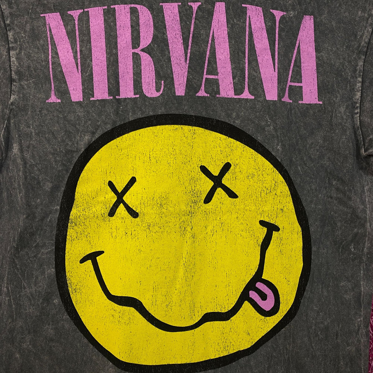 Nirvana Smiley Face Graphic Grunge T-Shirt Medium product image 2