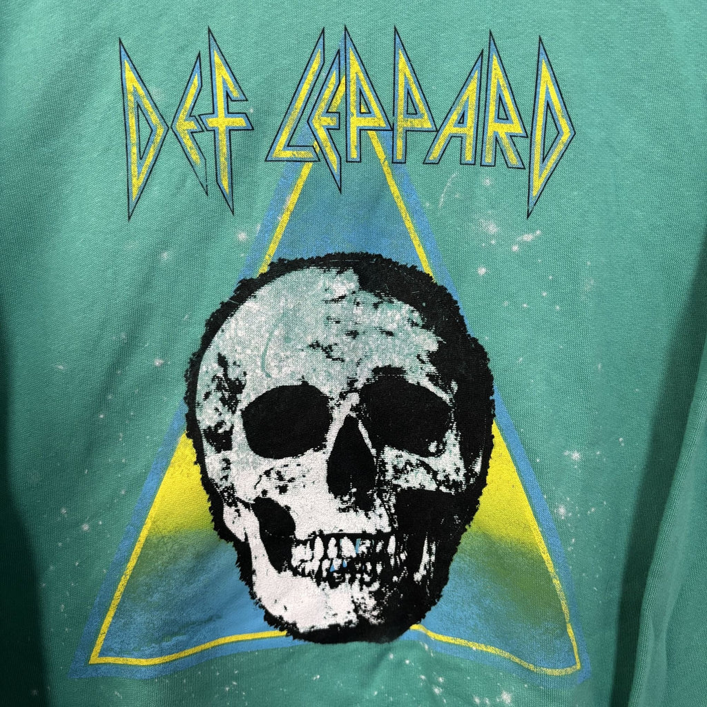 Def Leppard Skull Crew Neck Teal Sweatshirt Small product image 3