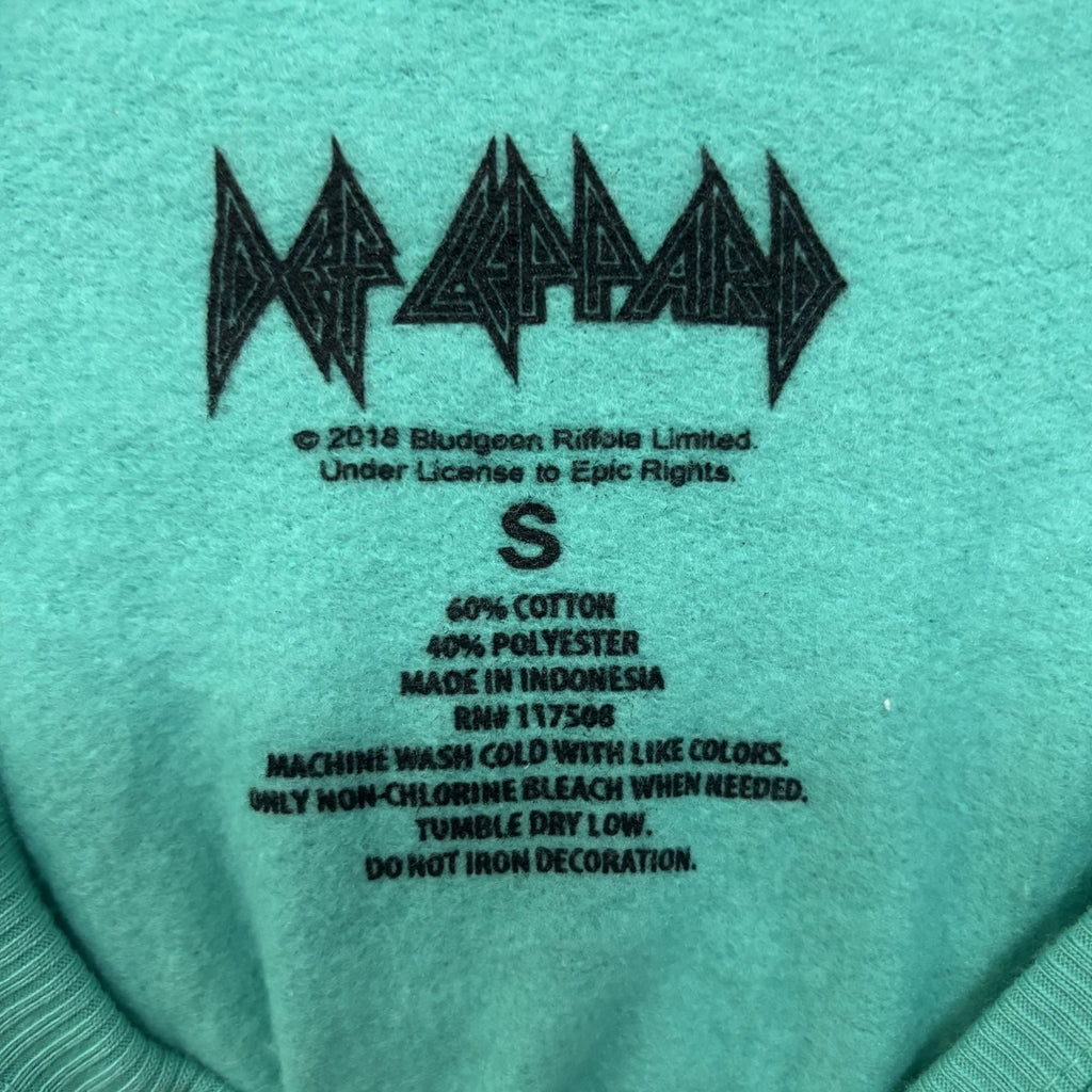Def Leppard Skull Crew Neck Teal Sweatshirt Small product image 4