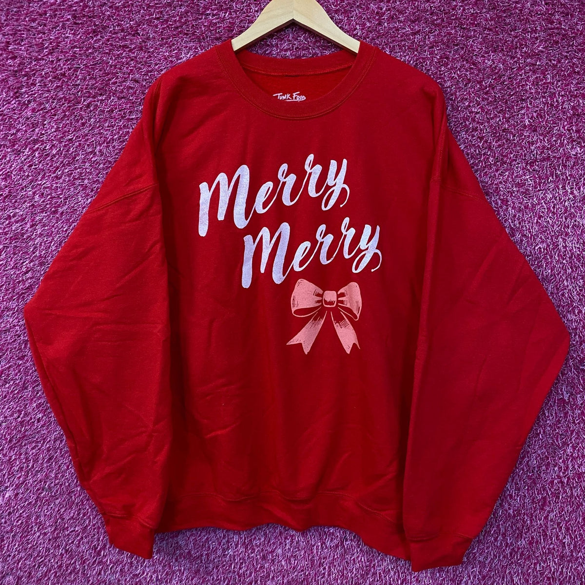 Junk Food Merry Graphic Fleece Sweatshirt XL product image 1