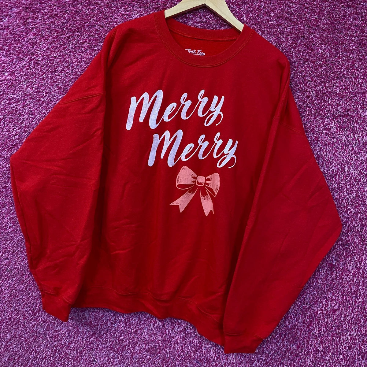 Junk Food Merry Graphic Fleece Sweatshirt XL product image 3