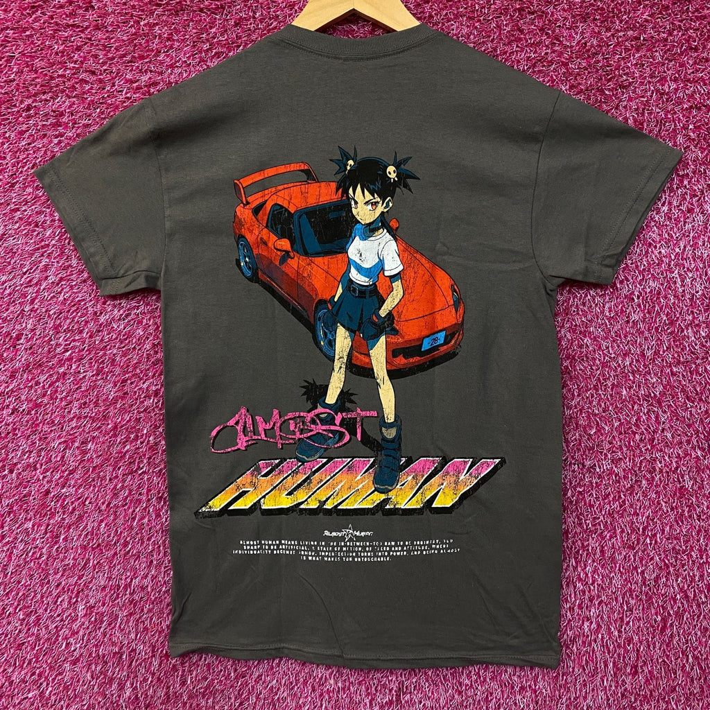Almost Human Anime Girl Sports Car Graphic T-Shirt Small product image 1