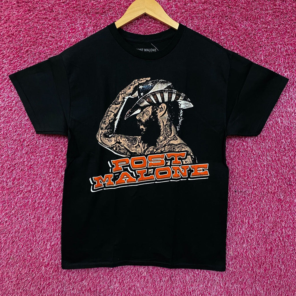 Post Malone Cowboy Hat Portrait Graphic T-Shirt Medium
