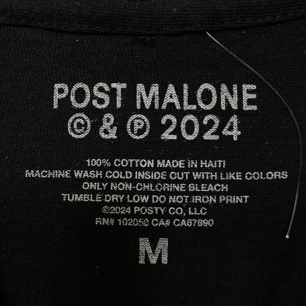 Post Malone Cowboy Hat Portrait Graphic T-Shirt Medium