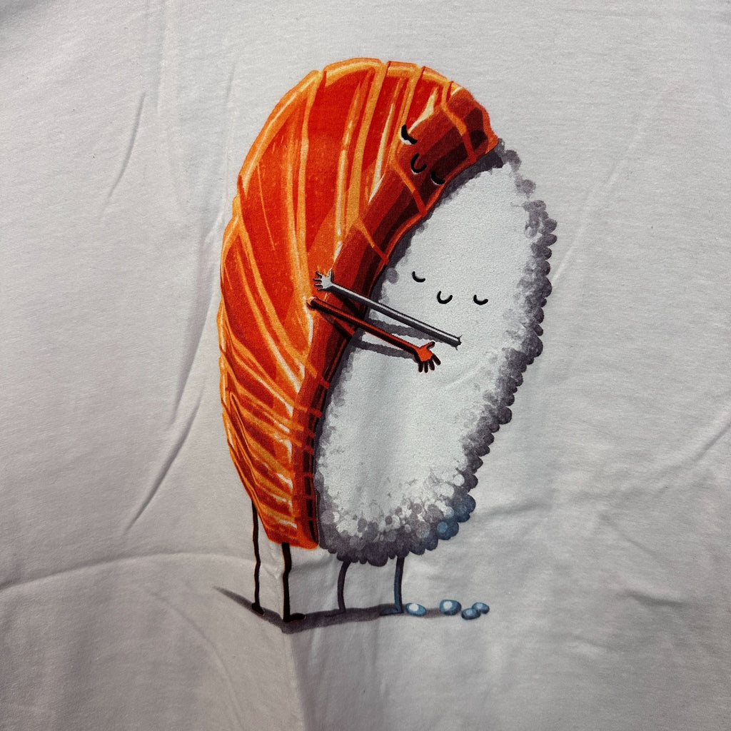 Sushi Hug Salmon & Rice Snuggle Kawaii Art Threadless Tee L product image 2