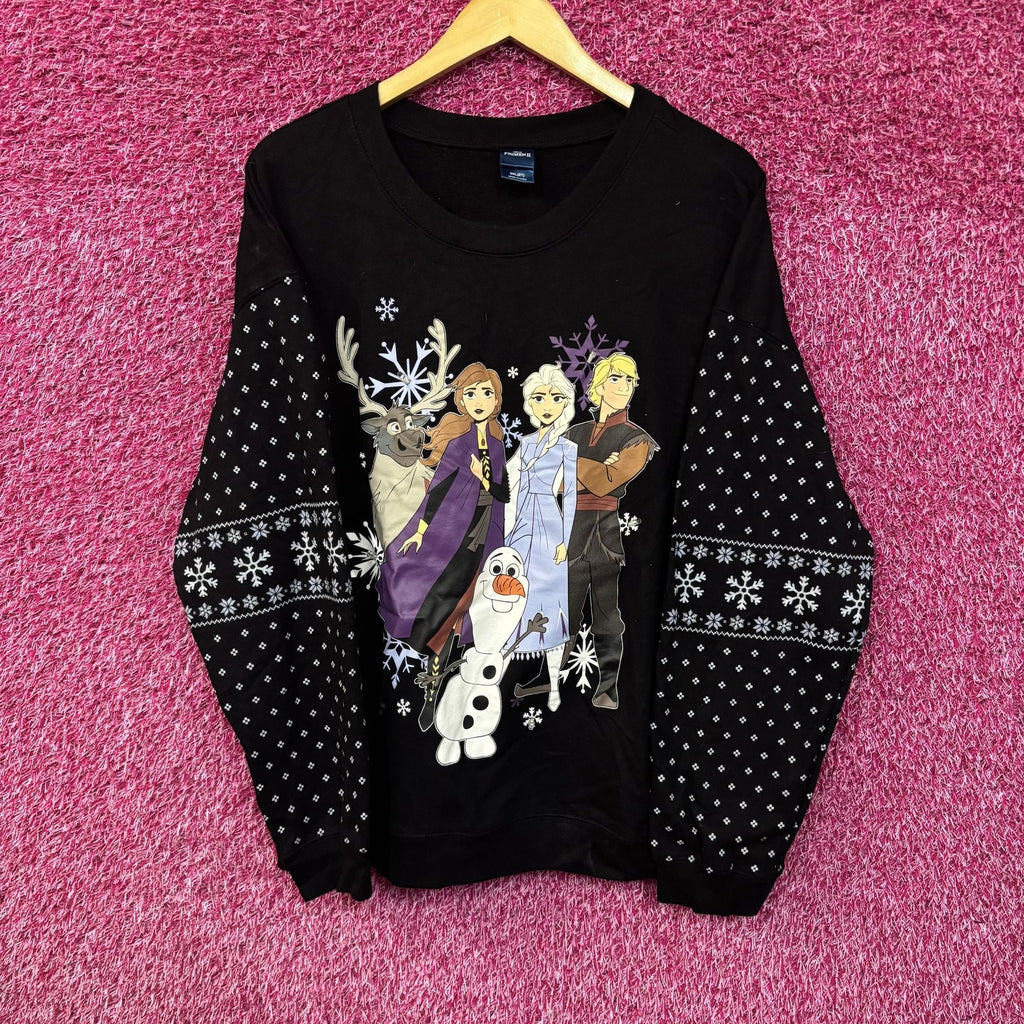 Disney Frozen 2 Light Up Black Women's Crew Neck Sweatshirt product image 1