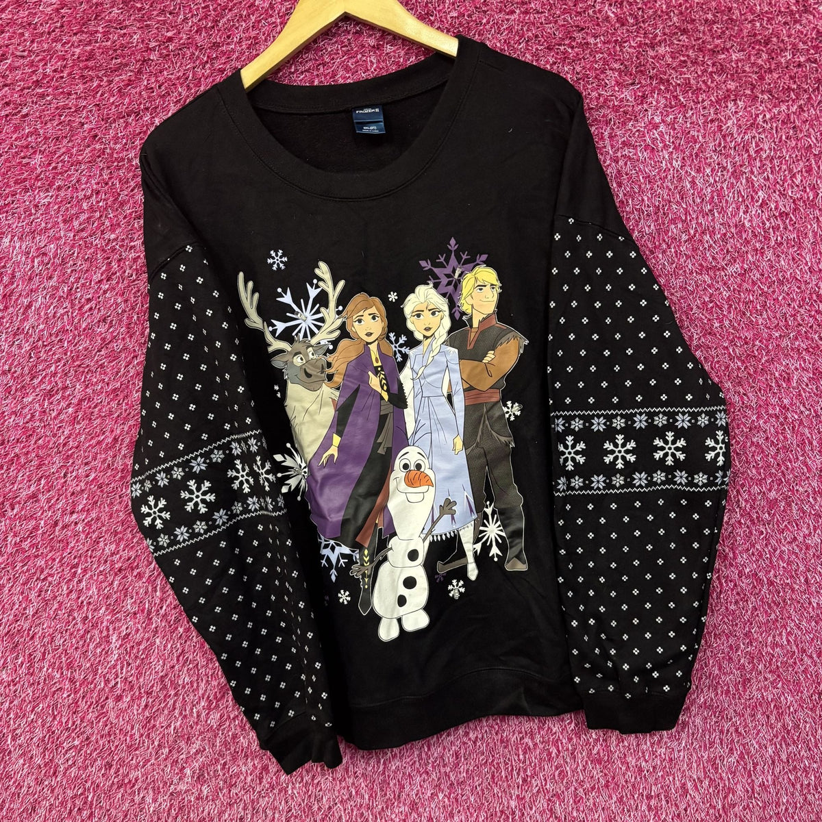 Disney Frozen 2 Light Up Black Women's Crew Neck Sweatshirt product image 2
