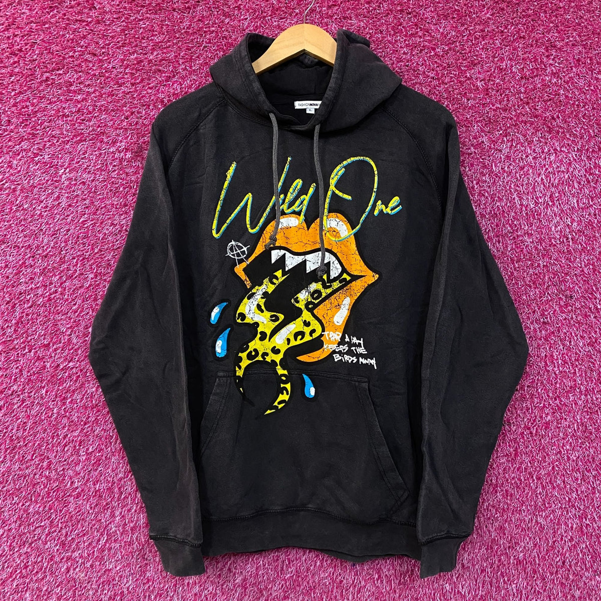 Fashion Nova Wild One Vintage Style Wash Graphic Hoodie product image 1