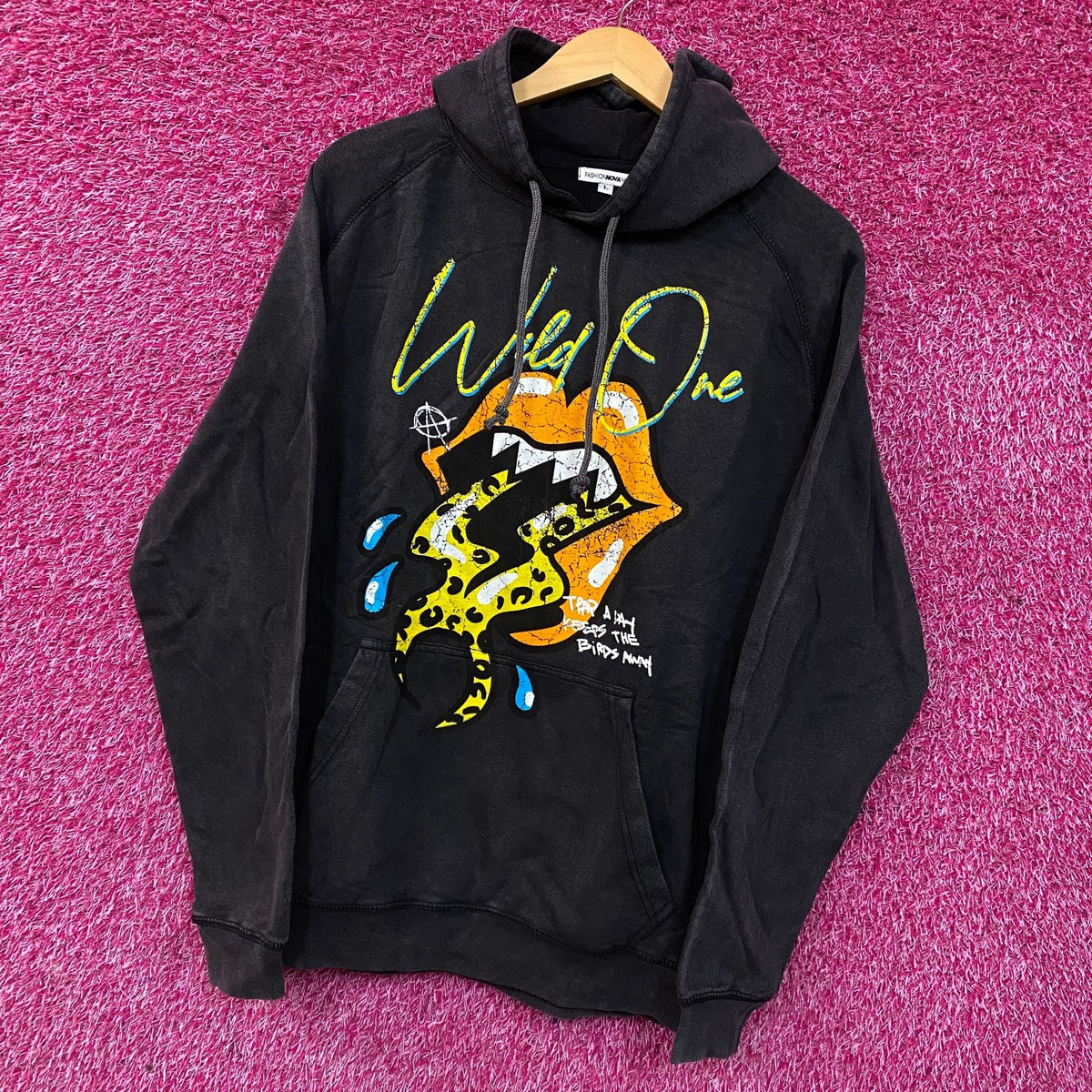 Fashion Nova Wild One Vintage Style Wash Graphic Hoodie product image 3