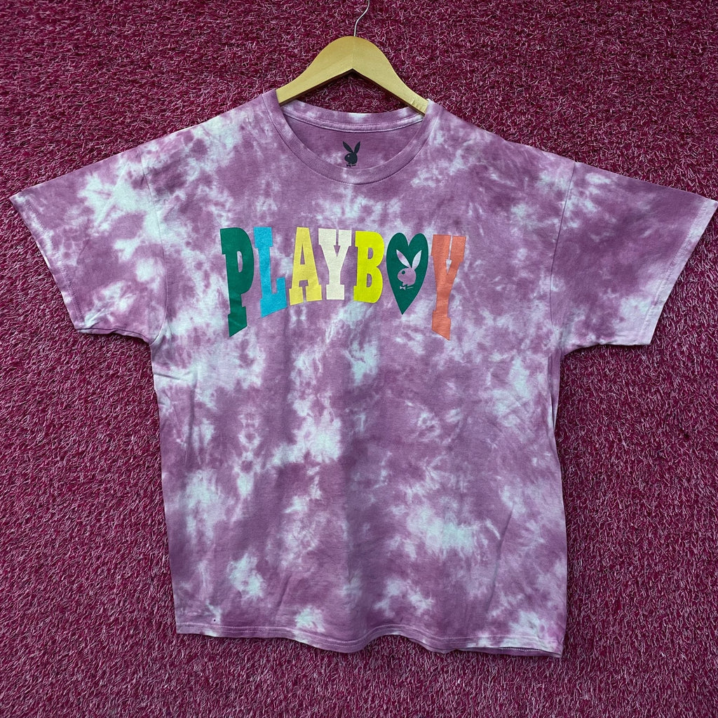 Playboy Colorful Arc Logo Tie-Dye Graphic T-Shirt XL product image 1