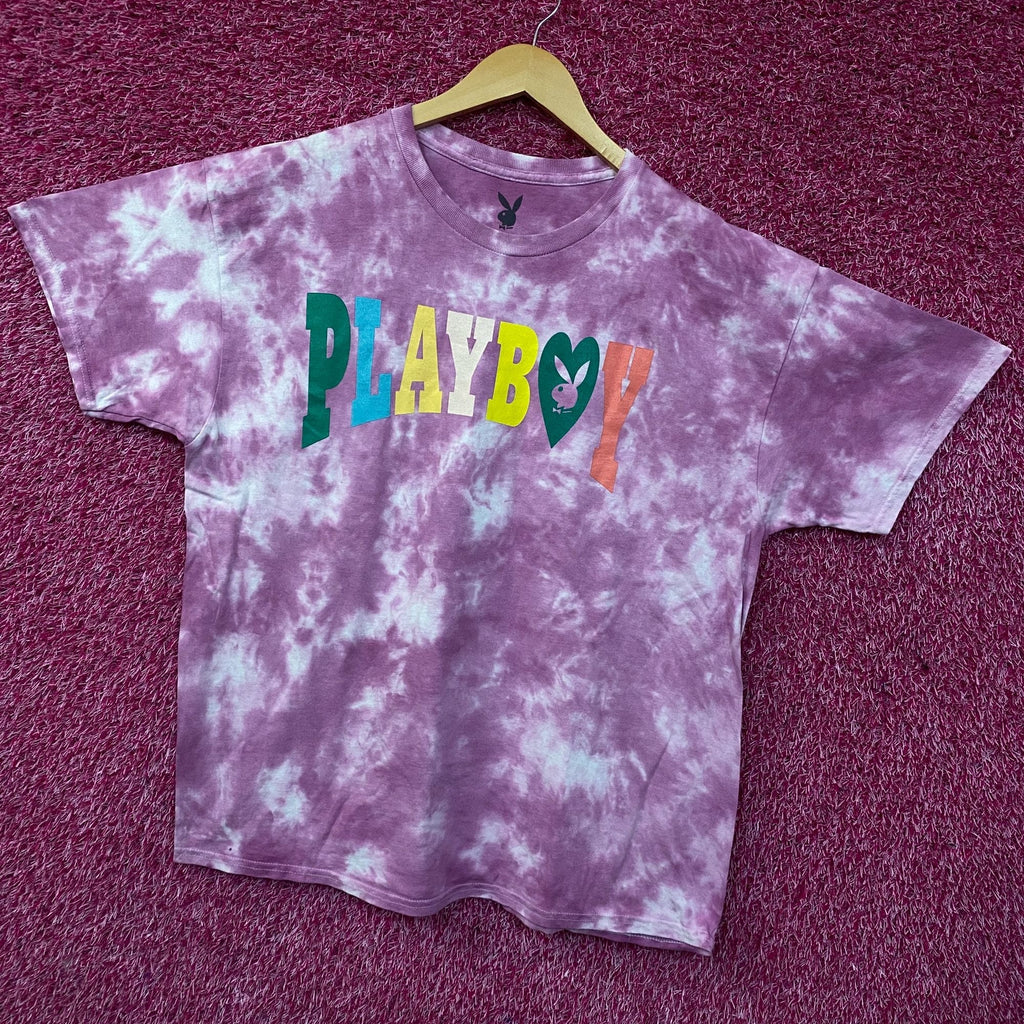 Playboy Colorful Arc Logo Tie-Dye Graphic T-Shirt XL product image 3