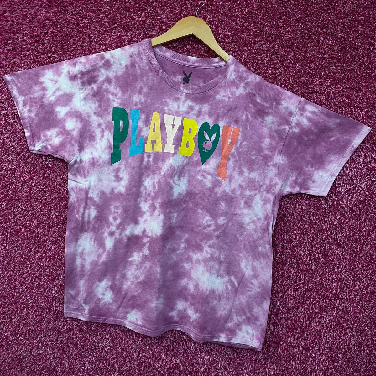 Playboy Colorful Arc Logo Tie-Dye Graphic T-Shirt XL product image 3