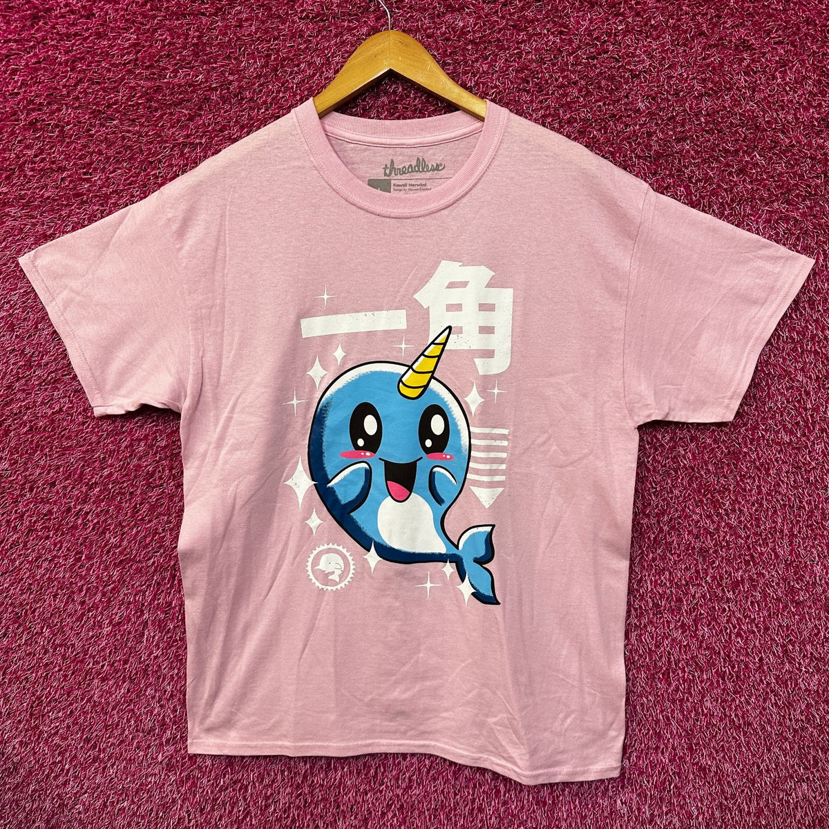 Kawaii Sparkling Narwahl Cute Anime Pop Art Threadless Tee L product image 1
