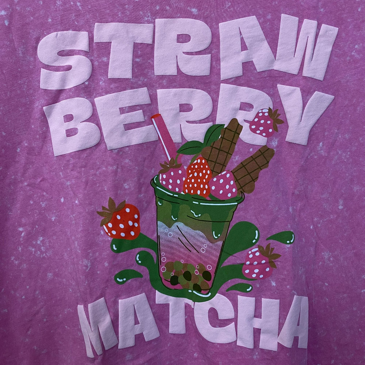 Rebellious One Strawberry Matcha Graphic Women's Crop Top product image 2