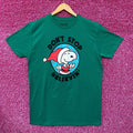 Santa Snoopy Dont Stop Believin Peanuts Christmas Tee L product image 1