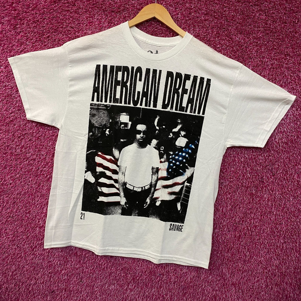 21 Savage American Dream Flag Portrait Graphic T-Shirt XL product image 3