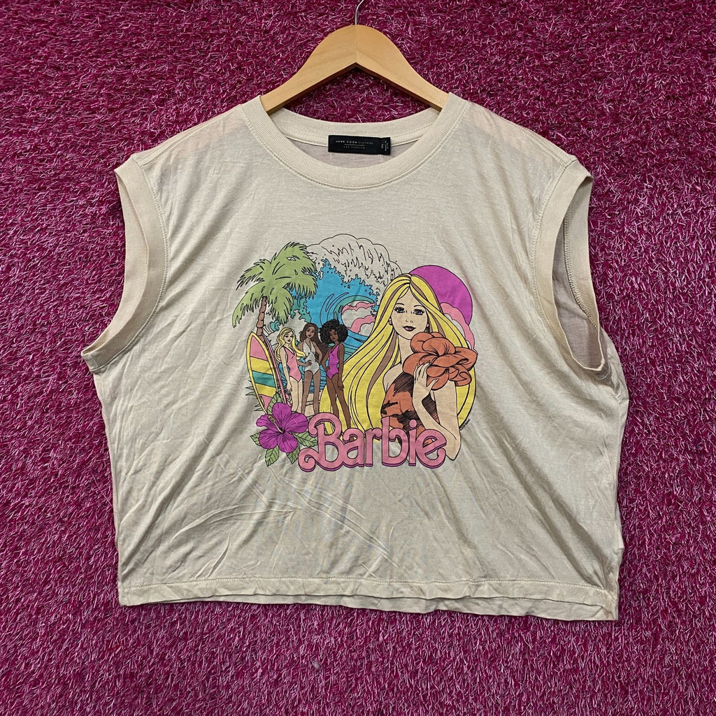 Junk Food Clothing Women's Barbie Malibu Vintage Style Tissue Tank Top 2XL