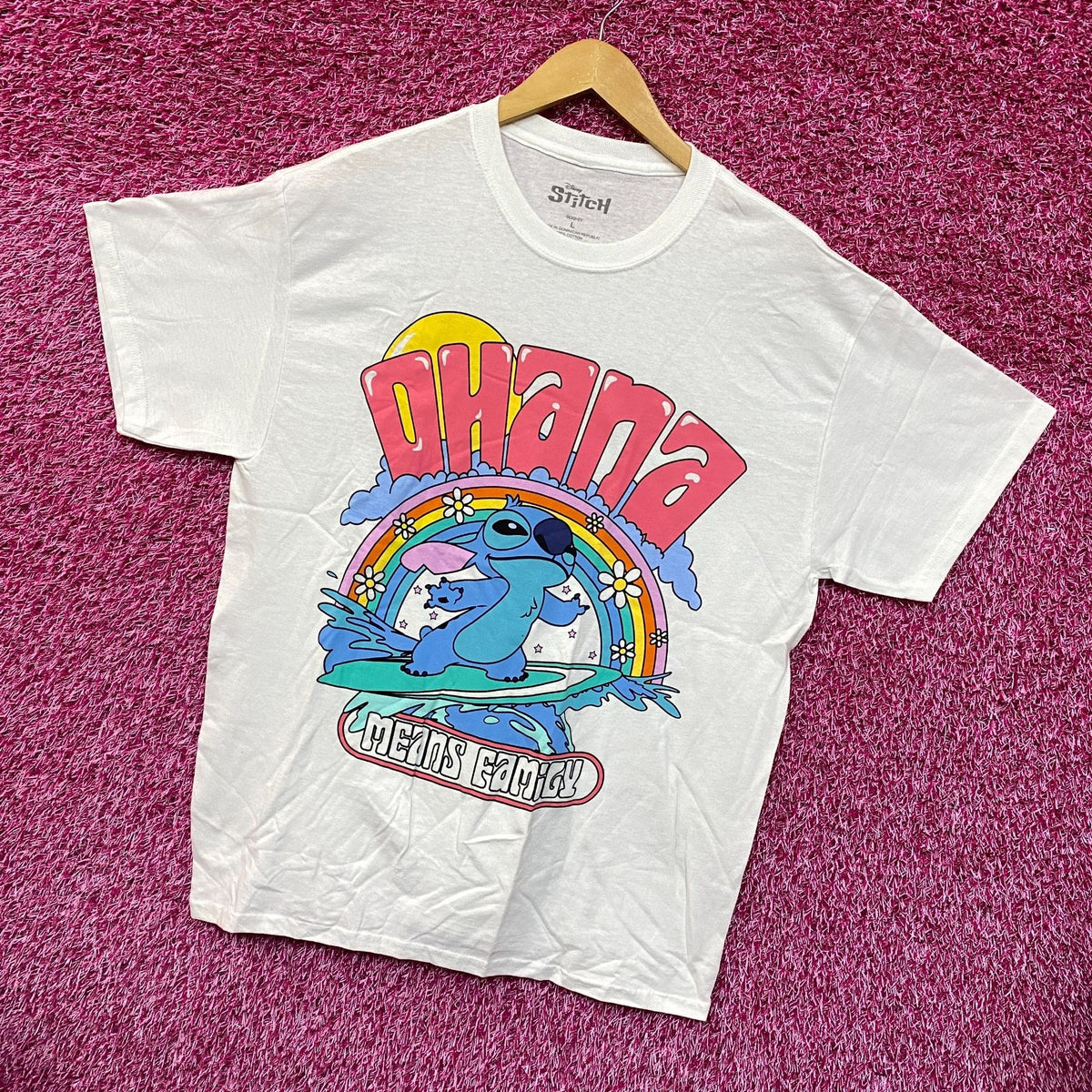 Stitch Surfing Ohana Means Family Disney Lilo & Tee L product image 3