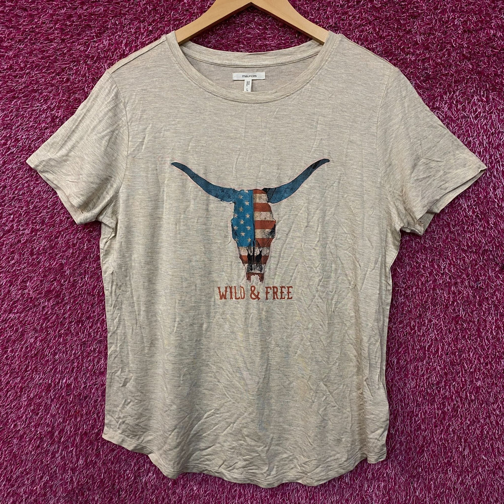 Maurices Americana Wild & Free Graphic T-Shirt Large product image 1