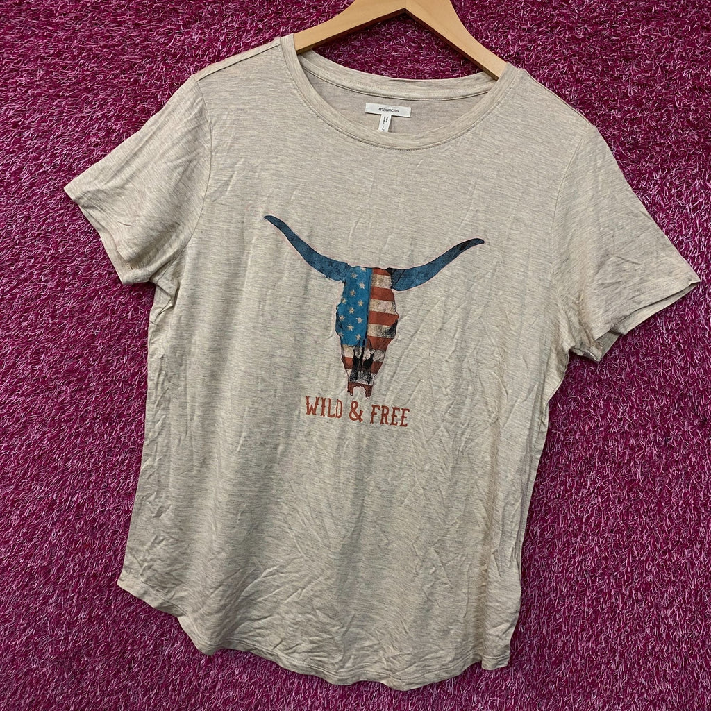Maurices Americana Wild & Free Graphic T-Shirt Large product image 3