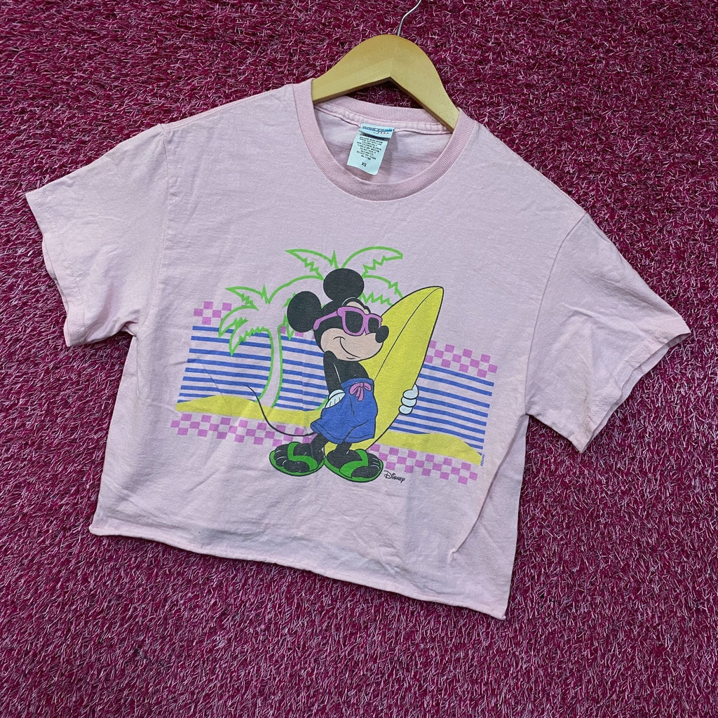 Junk Food Clothing Mickey Mouse Surf Flea Market Pink Crop product image 3