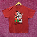 Santa Mickey Mouse Full of Falala Christmas Disney Tee L product image 1
