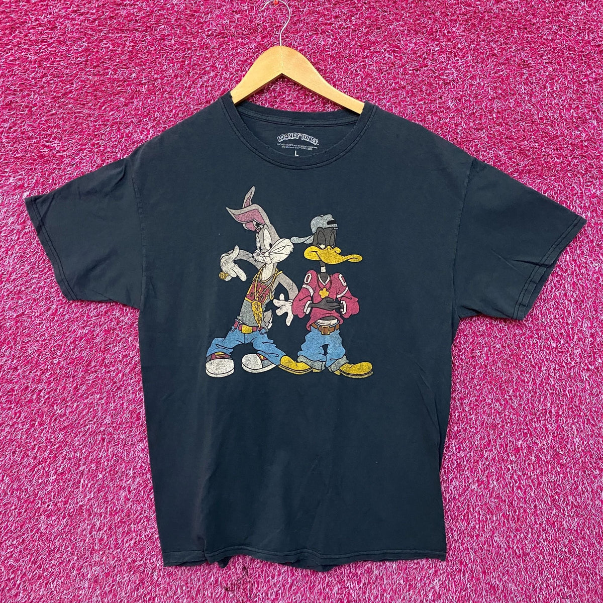 Looney Tunes Bugs Bunny Daffy Duck Criss Cross Parody Tee L product image 1