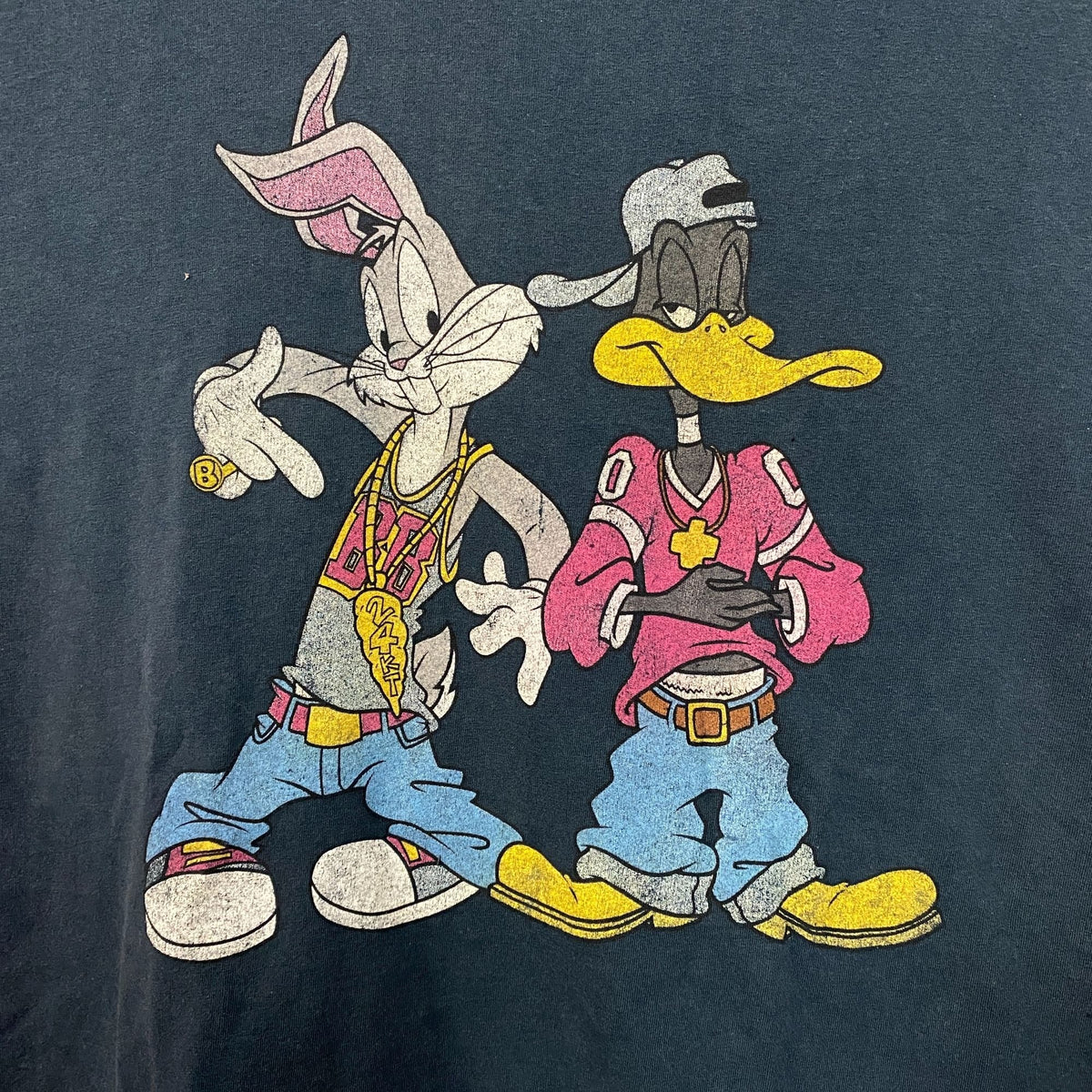 Looney Tunes Bugs Bunny Daffy Duck Criss Cross Parody Tee L product image 2