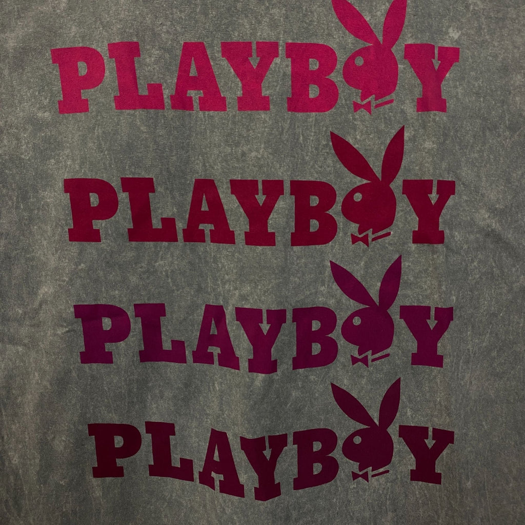 Playboy Stacked Logo Acid Wash Graphic T-Shirt Large product image 2
