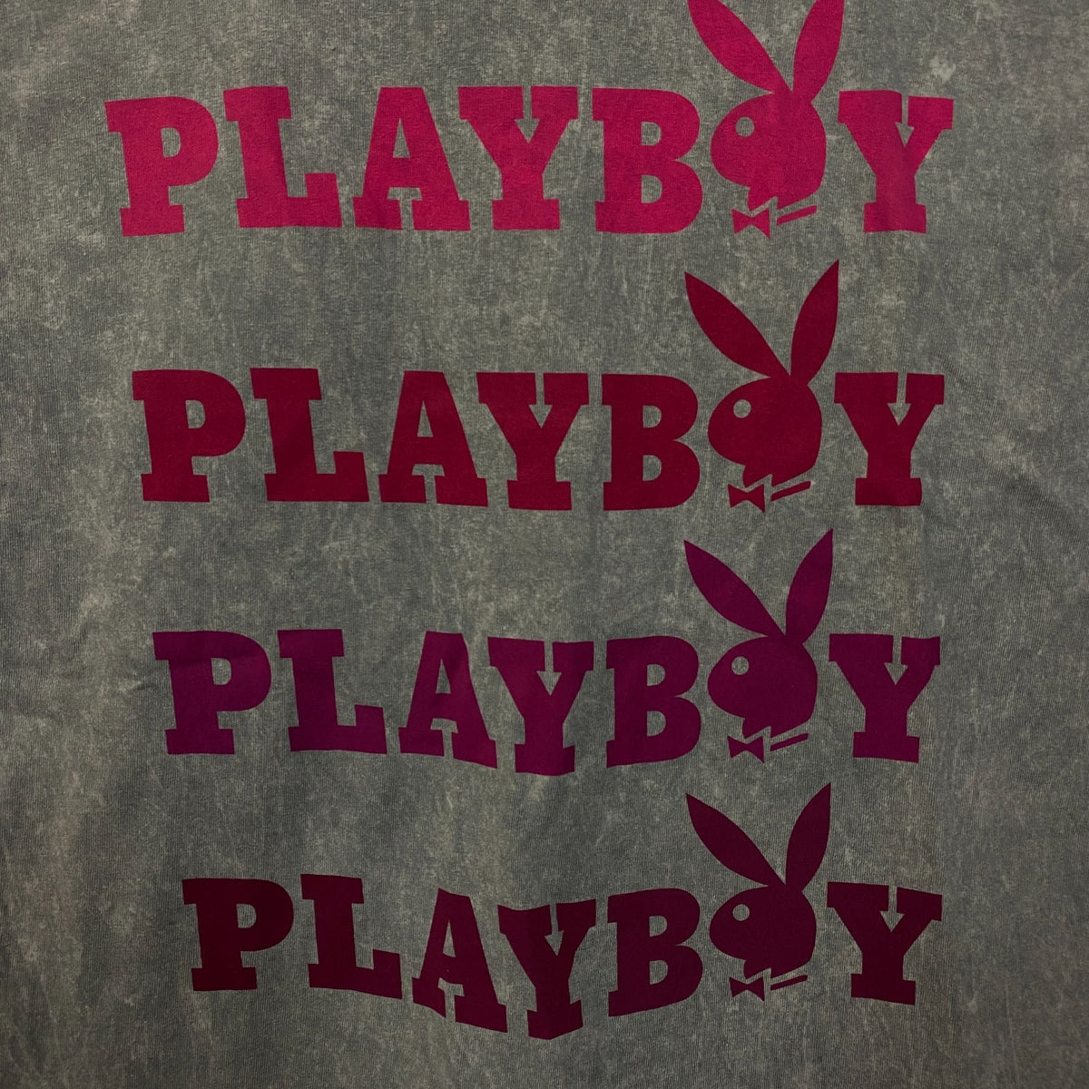 Playboy Stacked Logo Acid Wash Graphic T-Shirt Large product image 2