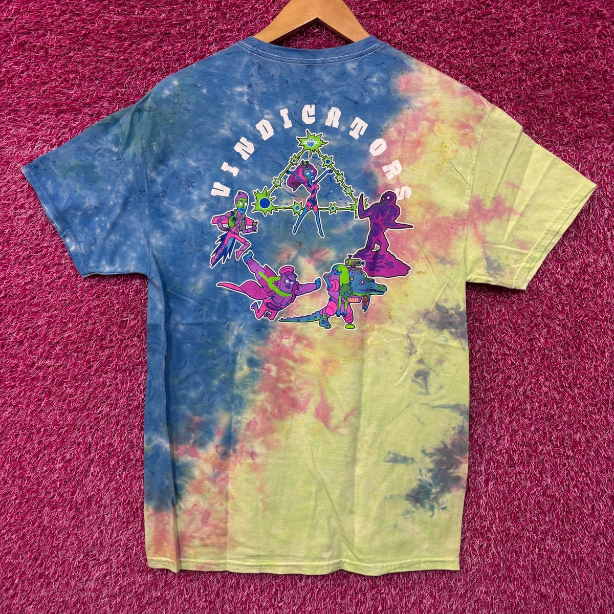 Rick and Morty Vindicators Team tie dye T-shirt size medium product image 1