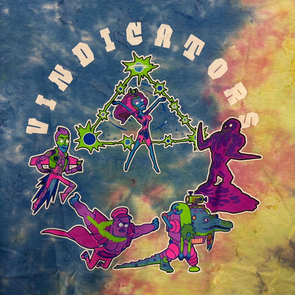 Rick and Morty Vindicators Team tie dye T-shirt size medium product image 3