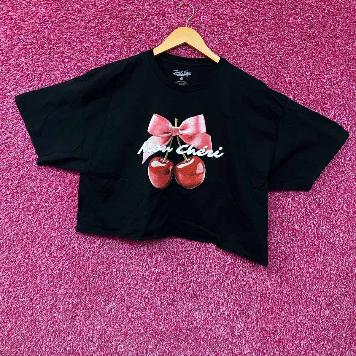 Junk Food Clothing Mon Cheri Vintage Style Graphic Crop Tee product image 3