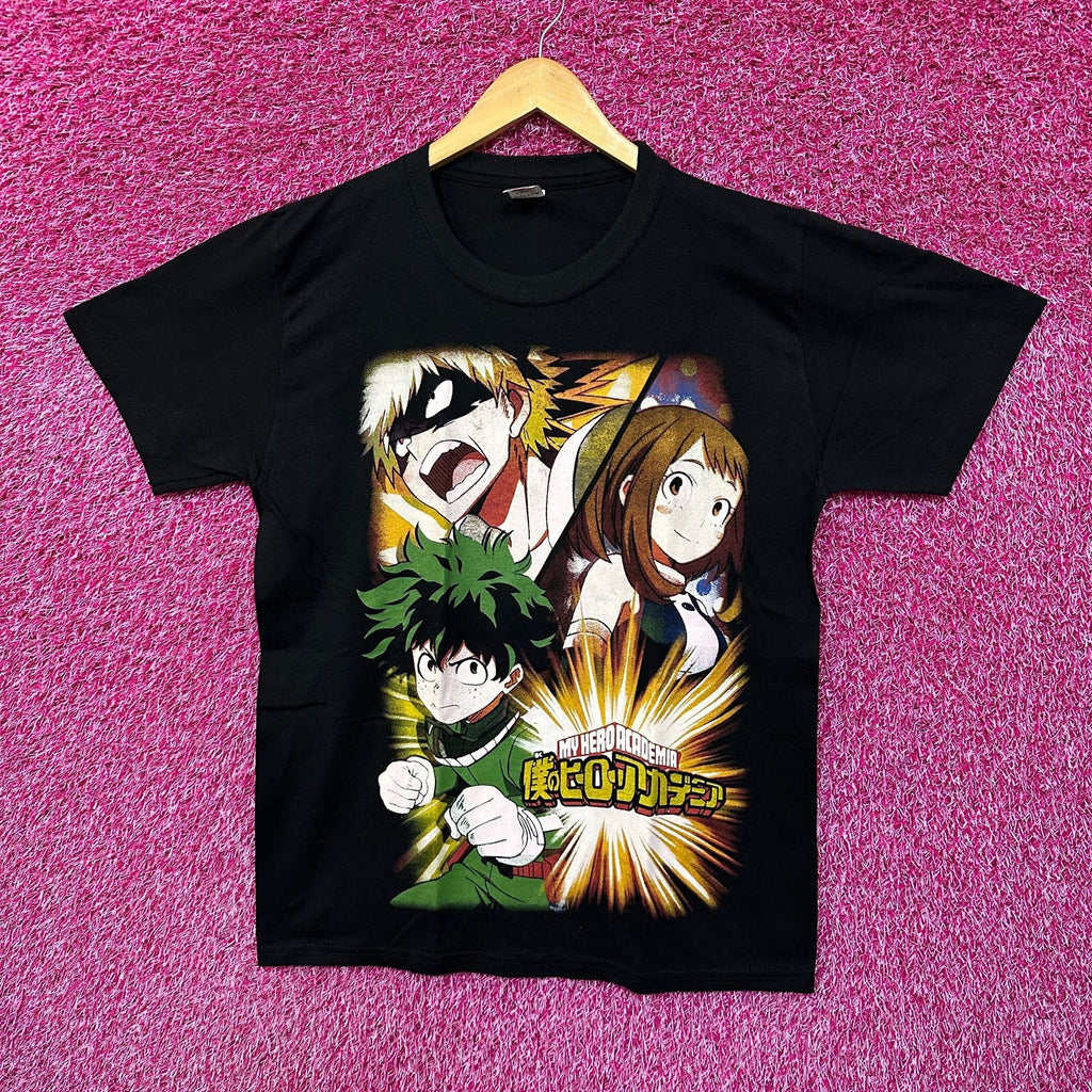 My Hero Academia Midoriya Uraraka Bakugo Anime Tee L product image 1