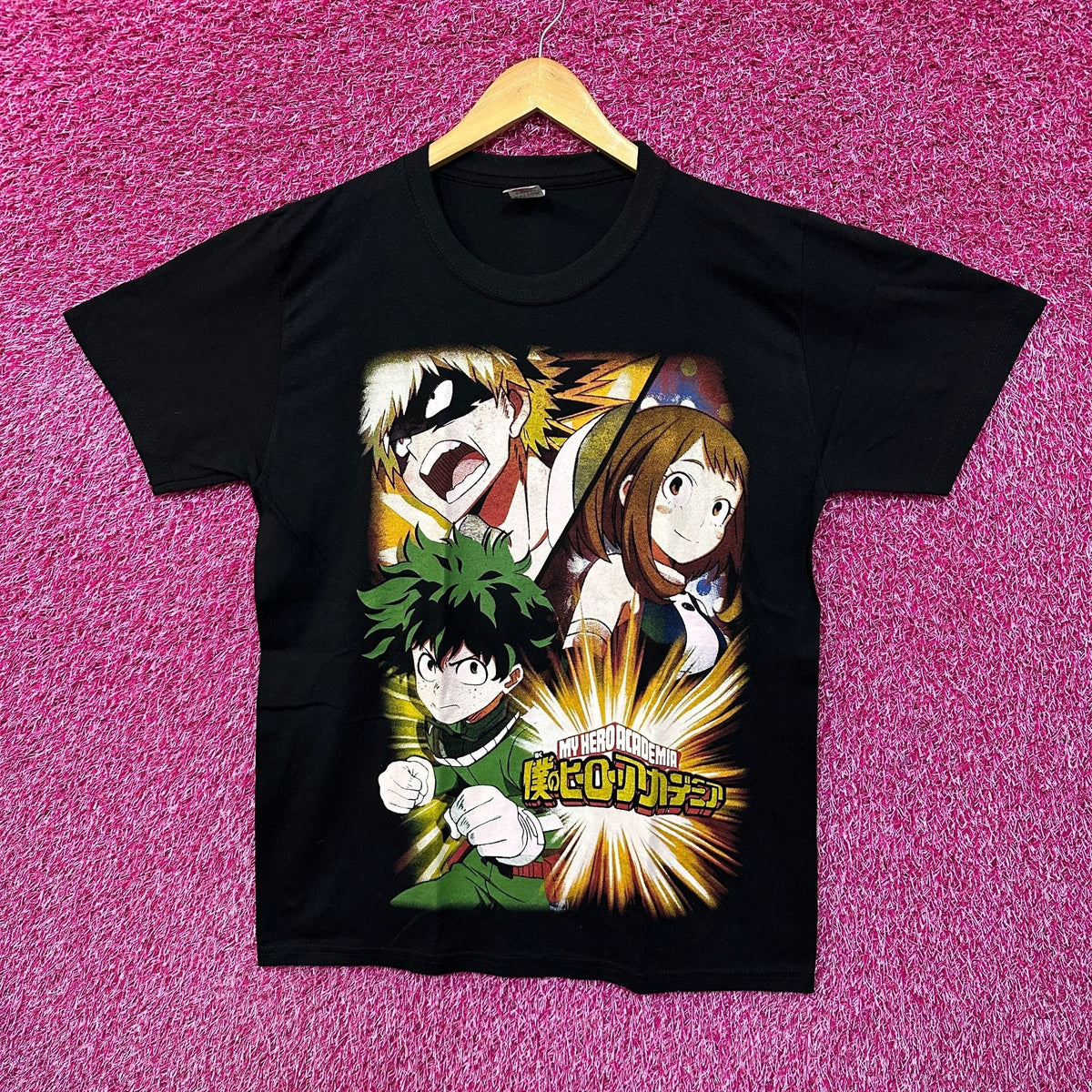 My Hero Academia Midoriya Uraraka Bakugo Anime Tee L product image 1