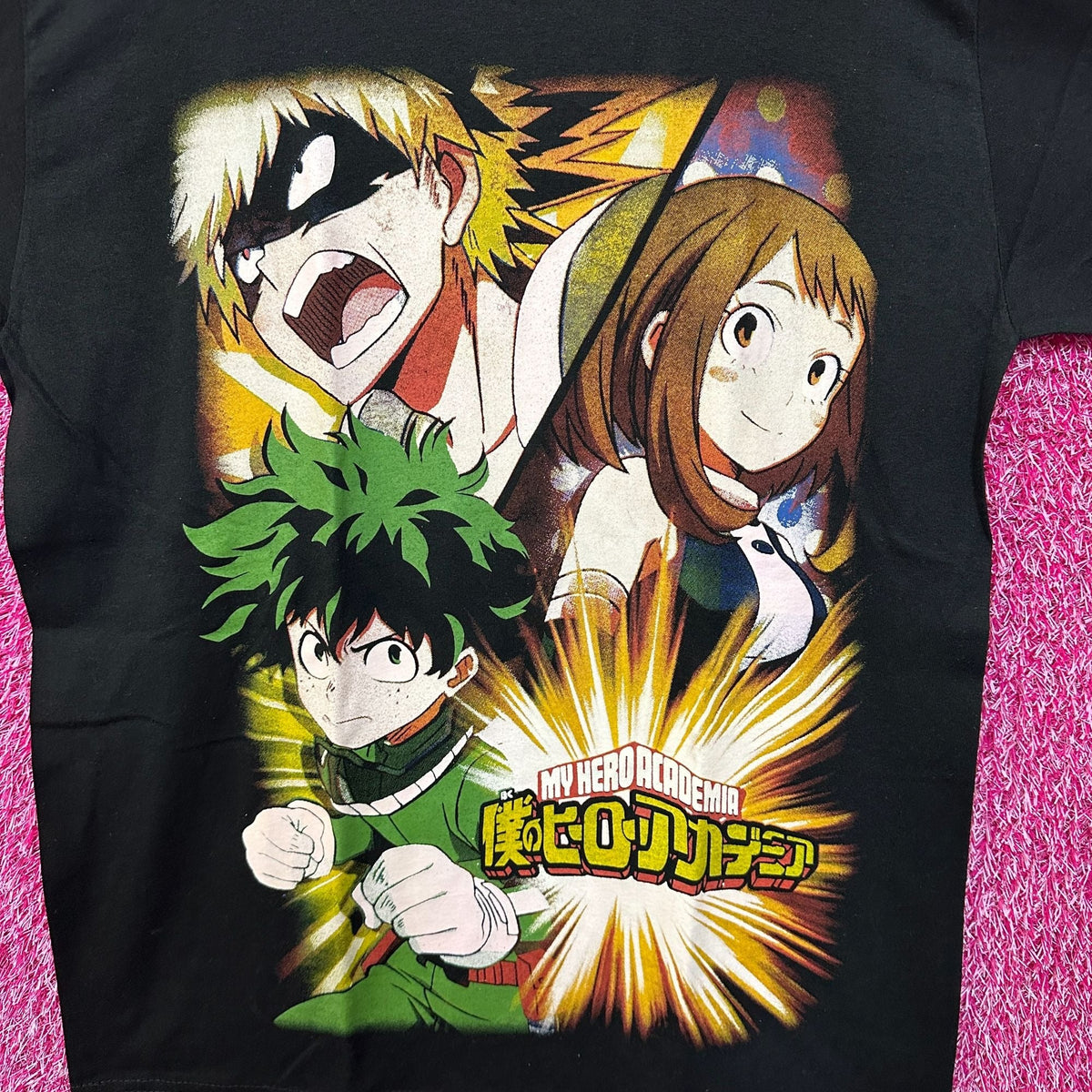 My Hero Academia Midoriya Uraraka Bakugo Anime Tee L product image 2
