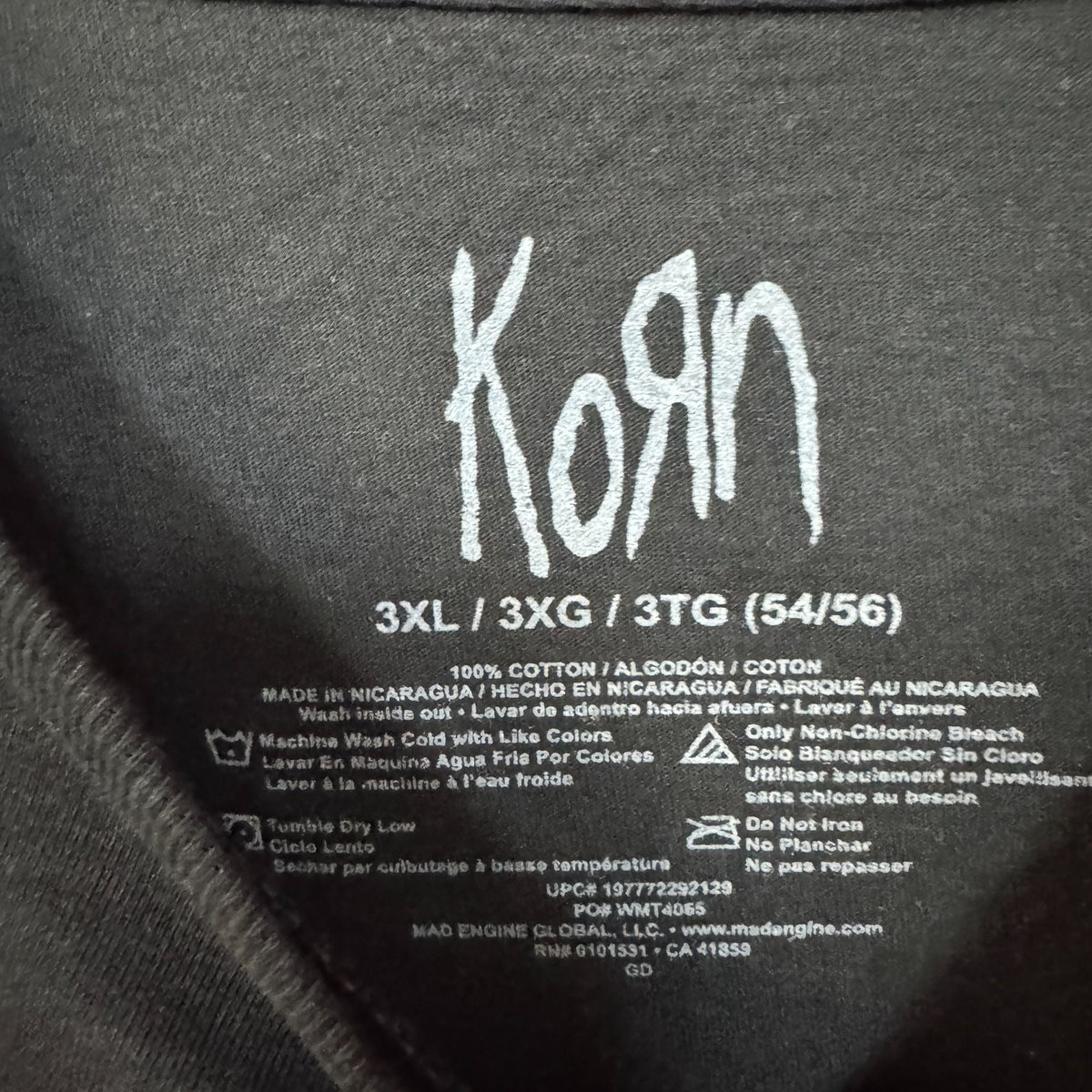 Korn Self-titled Album Cover Art Nu Metal Rock Band Tee 3XL product image 4