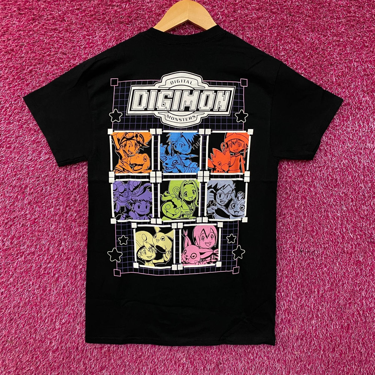 Digimon Digital Monsters Line Grid Logo T-Shirt Small product image 1